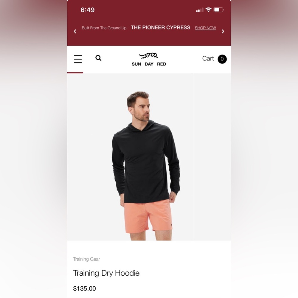 Sun Day Red traing hoodie